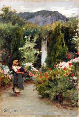 Capri, nel giardino fiorito - Lovatti Augusto